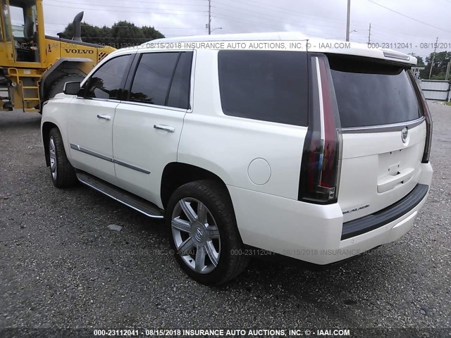 1GYS3BKJ2FR274221 - 2015 CADILLAC ESCALADE LUXURY WHITE photo 3