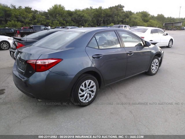 5YFBURHE6HP662569 - 2017 TOYOTA COROLLA L/LE/XLE/SE/XSE GRAY photo 4