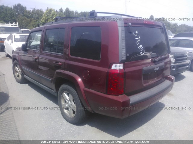 1J8HH48K07C576892 - 2007 JEEP COMMANDER 红色 照片 3