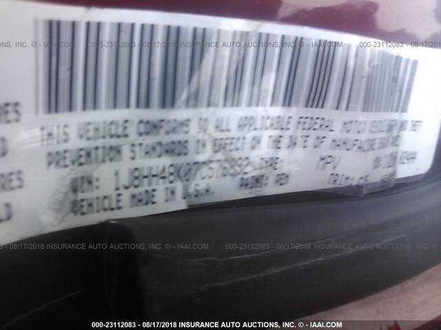 1J8HH48K07C576892 - 2007 JEEP COMMANDER 红色 照片 9