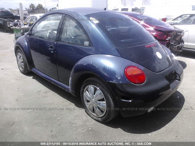 3VWDD21C6YM464796 - 2000 VOLKSWAGEN NEW BEETLE ლურჯი ფოტო 3