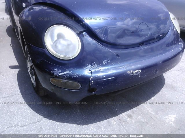 3VWDD21C6YM464796 - 2000 VOLKSWAGEN NEW BEETLE ლურჯი ფოტო 6