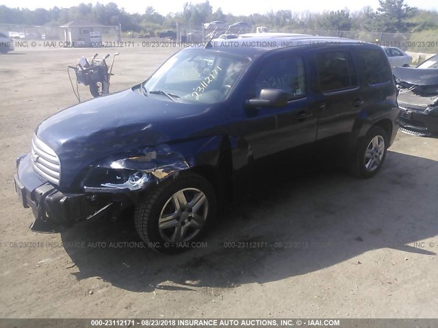 3GNBAEDB0AS626227 - 2010 CHEVROLET HHR LS BLUE photo 2