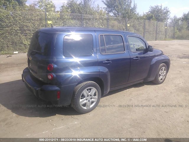 3GNBAEDB0AS626227 - 2010 CHEVROLET HHR LS BLUE photo 4