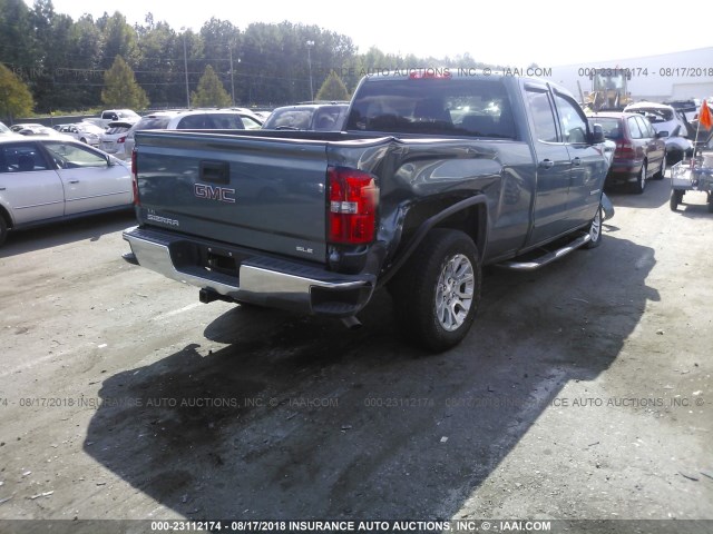 1GTV2UECXEZ261293 - 2014 GMC SIERRA K1500 SLE BLUE photo 4