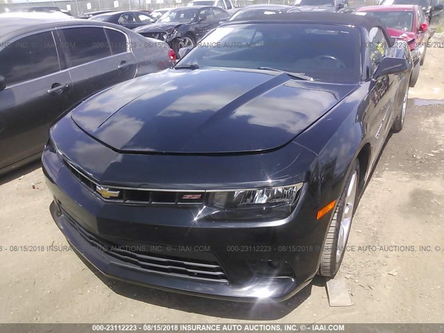 2G1FB3D31E9293357 - 2014 CHEVROLET CAMARO LT BLACK photo 6