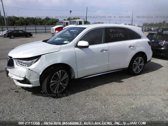5J8YD4H55JL005789 - 2018 ACURA MDX TECHNOLOGY WHITE photo 2