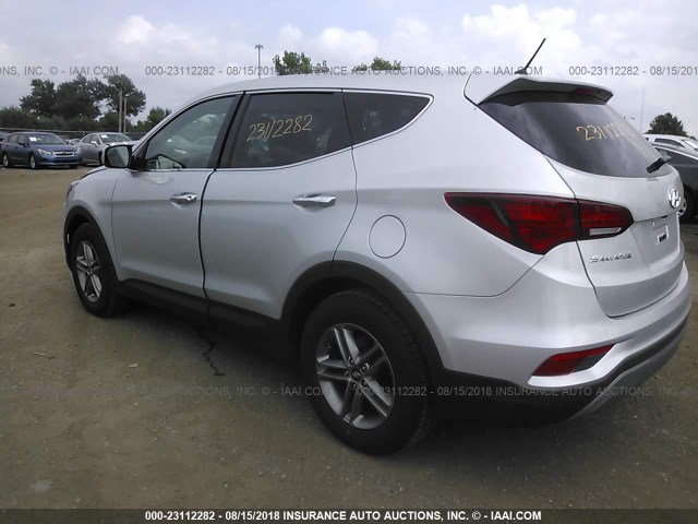 5XYZTDLB4JG557024 - 2018 HYUNDAI SANTA FE SPORT  SILVER photo 3