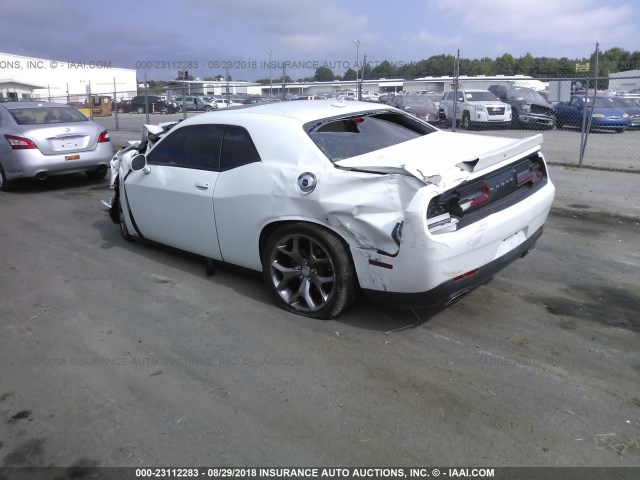 2C3CDZAG2GH221627 - 2016 DODGE CHALLENGER SXT WHITE photo 3