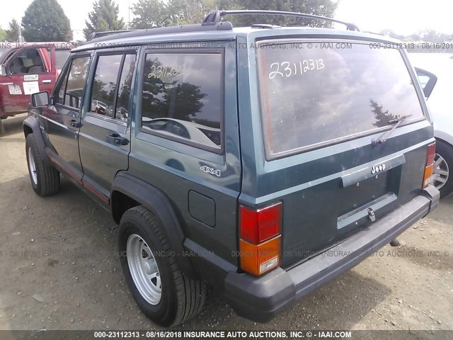 1J4FJ68S5TL314465 - 1996 JEEP CHEROKEE SPORT/CLASSIC მწვანე ფოტო 3