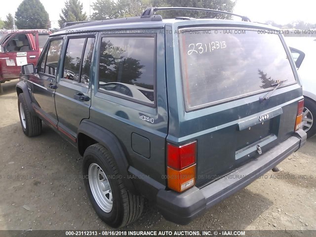 1J4FJ68S5TL314465 - 1996 JEEP CHEROKEE SPORT/CLASSIC GREEN photo 3