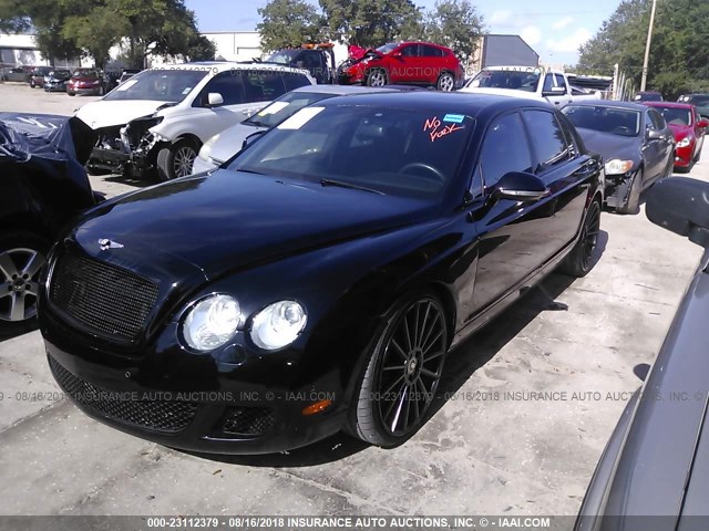 SCBBR9ZAXAC063060 - 2010 BENTLEY CONTINENTAL FLYING SPUR BLACK photo 2