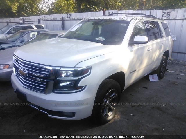 1GNSKBKC9FR679459 - 2015 CHEVROLET TAHOE K1500 LT WHITE photo 2