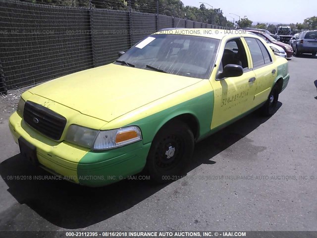 2FAFP71W7XX185246 - 1999 FORD CROWN VICTORIA POLICE INTERCEPTOR YELLOW photo 2