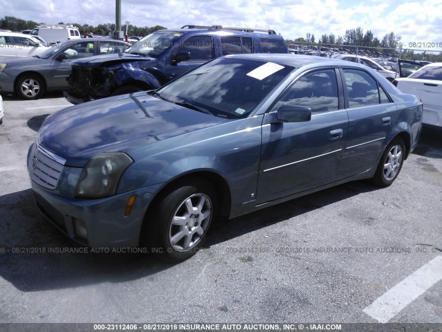 1G6DM57T860211154 - 2006 CADILLAC CTS TEAL photo 2