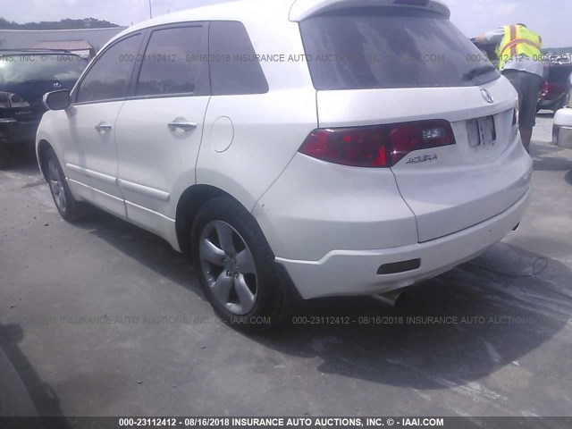 5J8TB185X8A016632 - 2008 ACURA RDX TECHNOLOGY WHITE photo 3