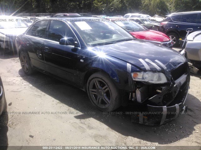 WAUAF78E08A063131 - 2008 AUDI A4 2.0T BLACK photo 1