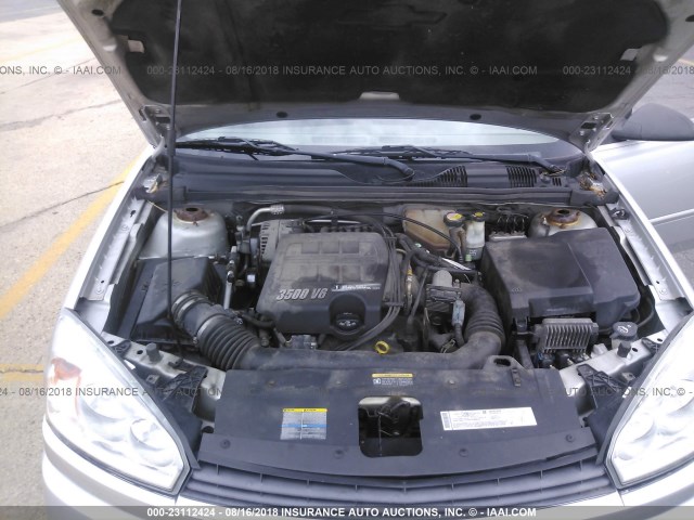 1G1ZT52865F291230 - 2005 CHEVROLET MALIBU LS SILVER photo 10