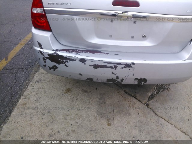 1G1ZT52865F291230 - 2005 CHEVROLET MALIBU LS SILVER photo 6