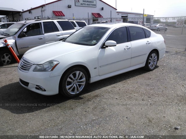 JNKBY01F28M551361 - 2008 INFINITI M45 WHITE photo 2