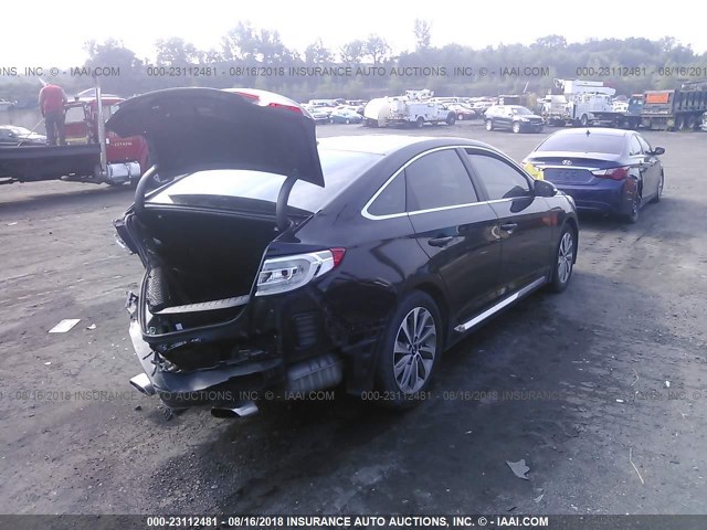 5NPE34AFXFH138020 - 2015 HYUNDAI SONATA SPORT/LIMITED BLACK photo 4