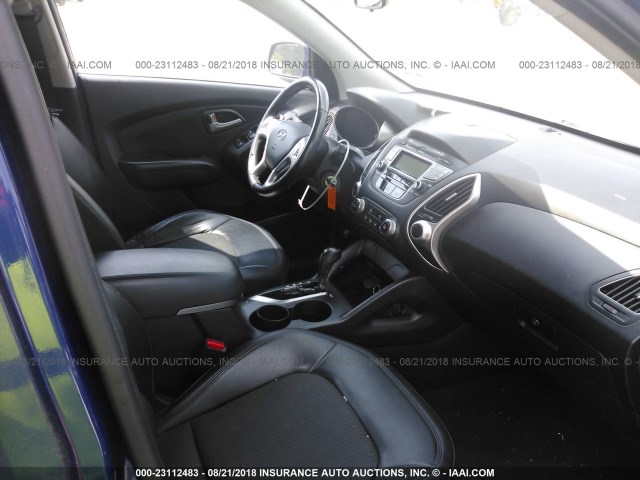 KM8JU3AC2AU092155 - 2010 HYUNDAI TUCSON BLUE photo 5