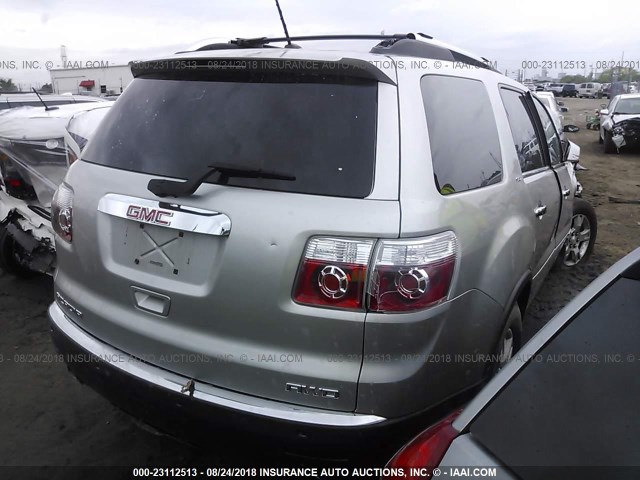 1GKEV23728J255691 - 2008 GMC ACADIA SLT-1 SILVER photo 4