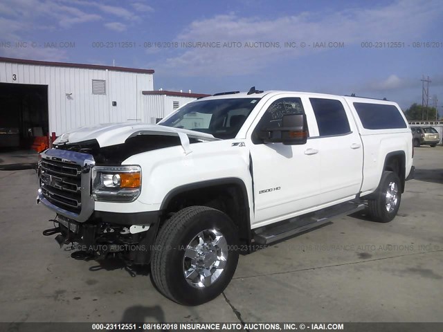 1GT12SEG9GF129135 - 2016 GMC SIERRA K2500 SLE WHITE photo 2