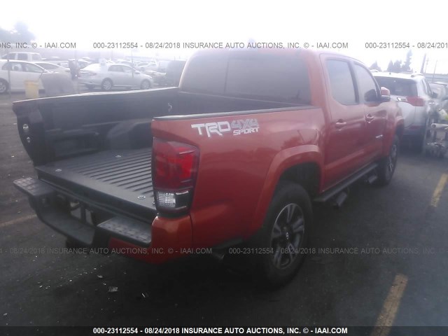 3TMCZ5AN5HM083105 - 2017 TOYOTA TACOMA DBL CAB/SR/TRDSPT/OR/PRO ნარინჯისფერი ფოტო 4