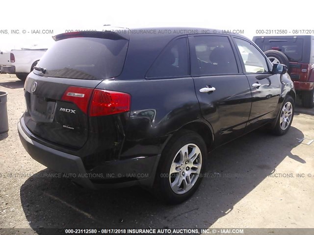 2HNYD28699H501225 - 2009 ACURA MDX TECHNOLOGY BLACK photo 4