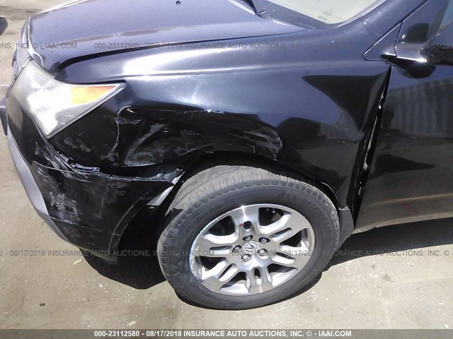 2HNYD28699H501225 - 2009 ACURA MDX TECHNOLOGY BLACK photo 6