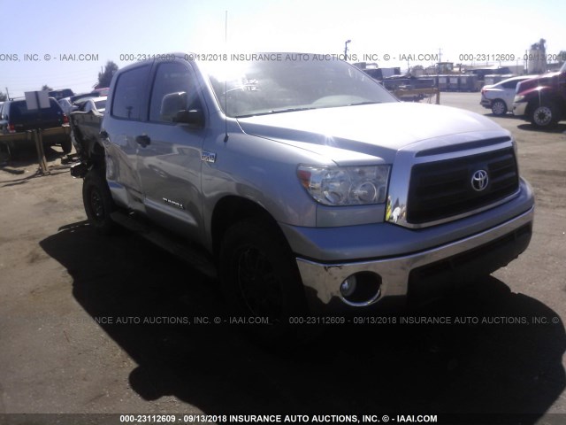 5TFEY5F10DX145600 - 2013 TOYOTA TUNDRA CREWMAX SR5 GRAY photo 1