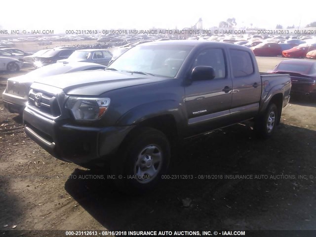 5TFJX4GN2FX039391 - 2015 TOYOTA TACOMA DOUBLE CAB PRERUNNER GRAY photo 2