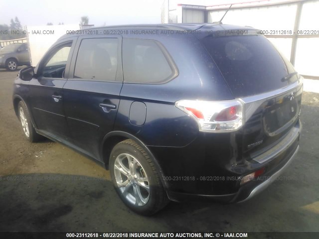 JA4AZ3A31FZ008627 - 2015 MITSUBISHI OUTLANDER SE Dark Blue photo 3