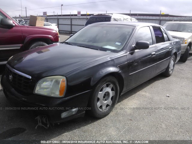 1G6KF5792YU337818 - 2000 CADILLAC DEVILLE DTS BLACK photo 2