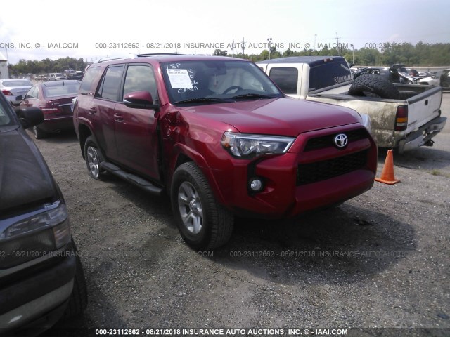 JTEZU5JR2G5134636 - 2016 TOYOTA 4RUNNER SR5/LIMITED/SR5 PREMIUM RED photo 1