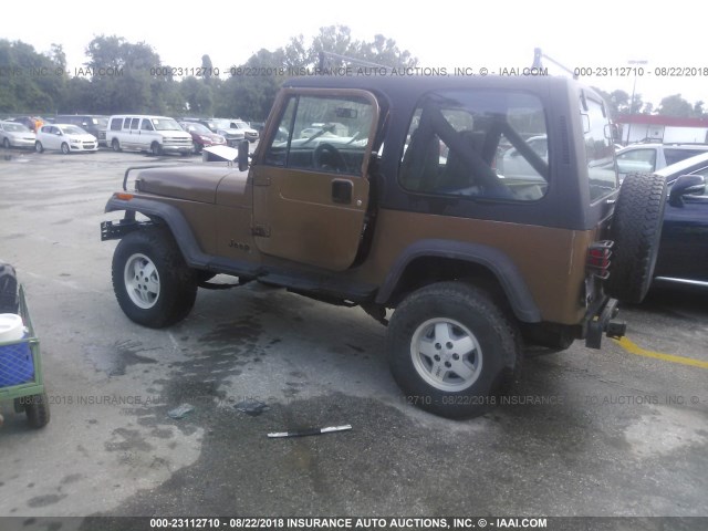 2BCCZ8114HB536390 - 1987 JEEP WRANGLER BROWN photo 3