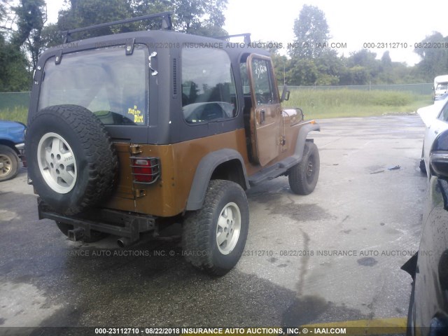 2BCCZ8114HB536390 - 1987 JEEP WRANGLER BROWN photo 4