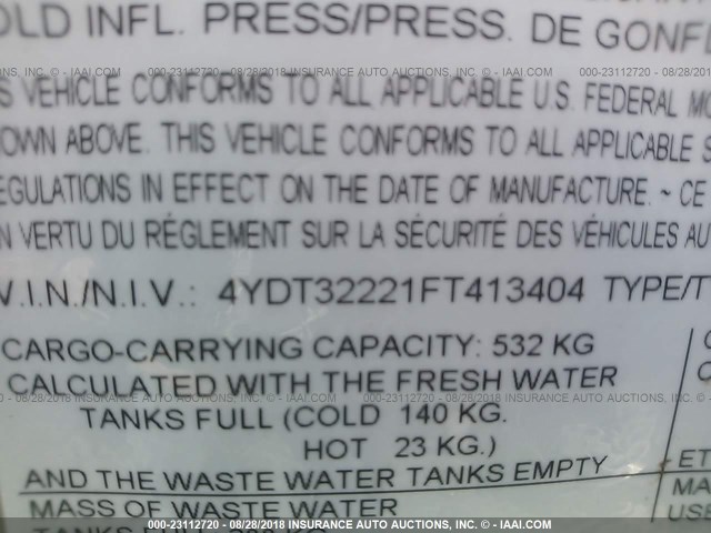 4YDT32221FT413404 - 2015 KEYSTONE PASSPORT 米色 照片 9