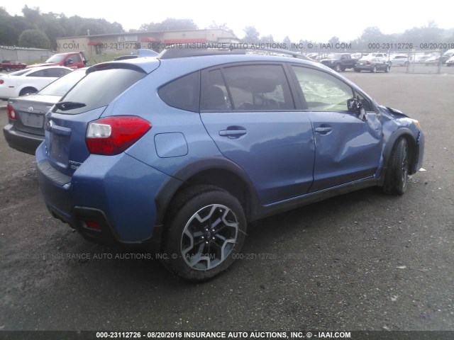 JF2GPANC9HH201526 - 2017 SUBARU CROSSTREK LIMITED BLUE photo 4