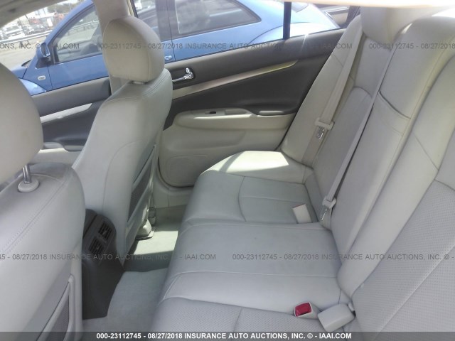 JN1DV6AP7BM600076 - 2011 INFINITI G25 JOURNEY GRAY photo 8