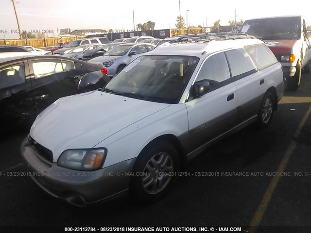 4S3BH6754Y6639366 - 2000 SUBARU LEGACY OUTBACK AWP WHITE photo 2