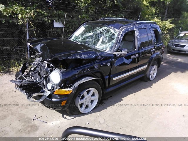 1J4GL58K37W647650 - 2007 JEEP LIBERTY LIMITED BLACK photo 2