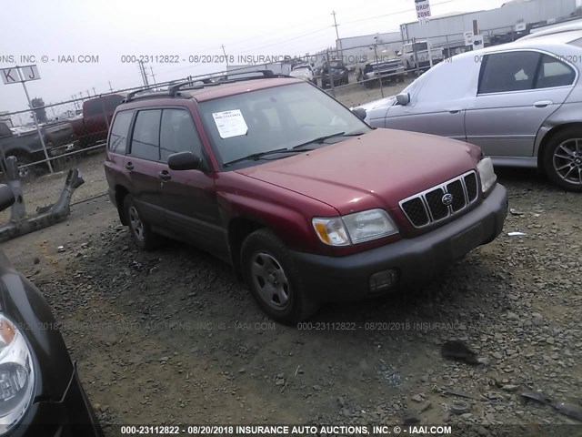 JF1SF63582G741482 - 2002 SUBARU FORESTER L RED photo 1