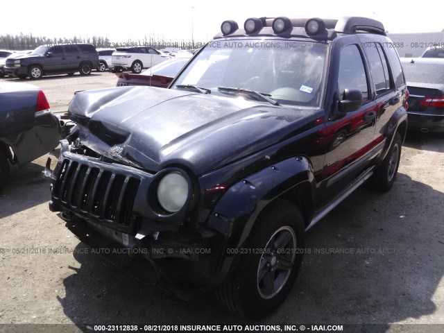 1J4GL38KX4W144925 - 2004 JEEP LIBERTY RENEGADE BLACK photo 2