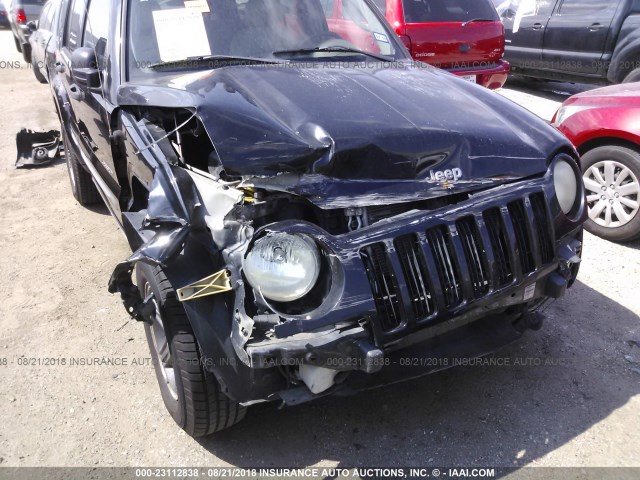 1J4GL38KX4W144925 - 2004 JEEP LIBERTY RENEGADE BLACK photo 6