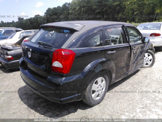 1B3JB28B47D504569 - 2007 DODGE CALIBER BLACK photo 4