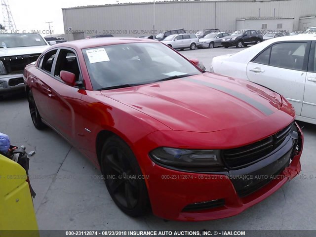 2C3CDXCT5JH238119 - 2018 DODGE CHARGER R/T RED photo 1