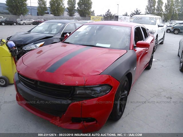 2C3CDXCT5JH238119 - 2018 DODGE CHARGER R/T RED photo 2