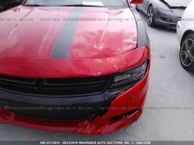 2C3CDXCT5JH238119 - 2018 DODGE CHARGER R/T RED photo 6